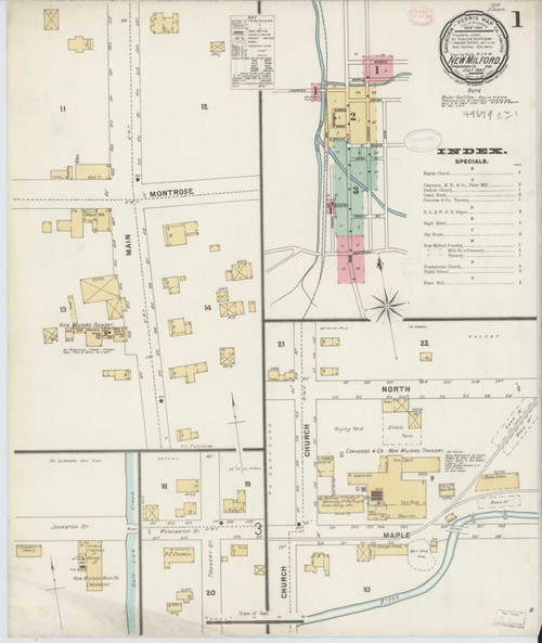 New Milford Pennsylvania 1897 - Fire Insurance Index - Old Map Reprint