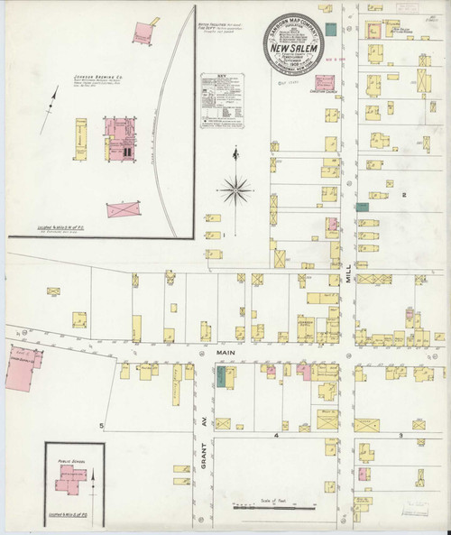 New Salem Pennsylvania 1909 - Fire Insurance Index - Old Map Reprint