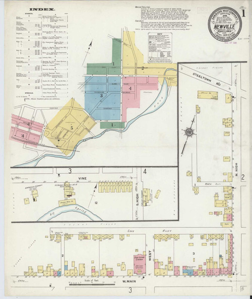 Newville Pennsylvania 1910 - Fire Insurance Index - Old Map Reprint