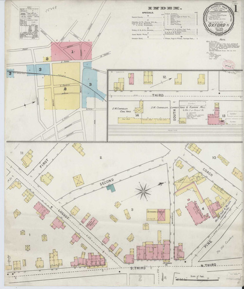 Oxford Pennsylvania 1894 - Fire Insurance Index - Old Map Reprint