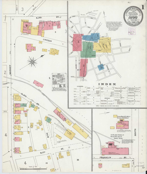 Oxford Pennsylvania 1904 - Fire Insurance Index - Old Map Reprint