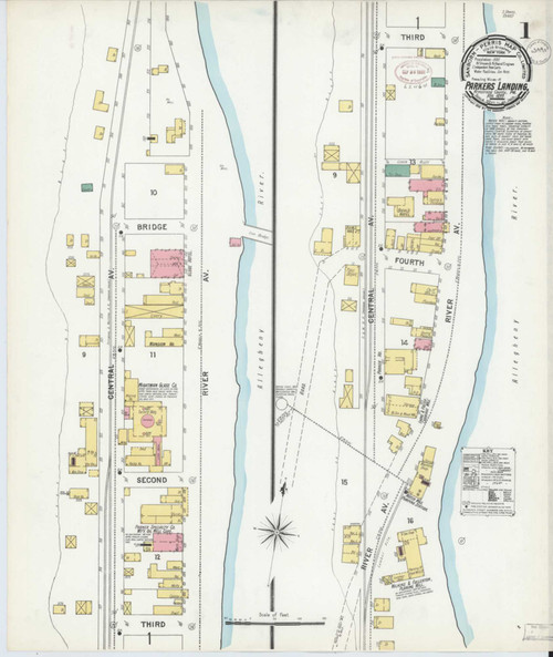 Parkers Landing Pennsylvania 1899 - Fire Insurance Index - Old Map Reprint