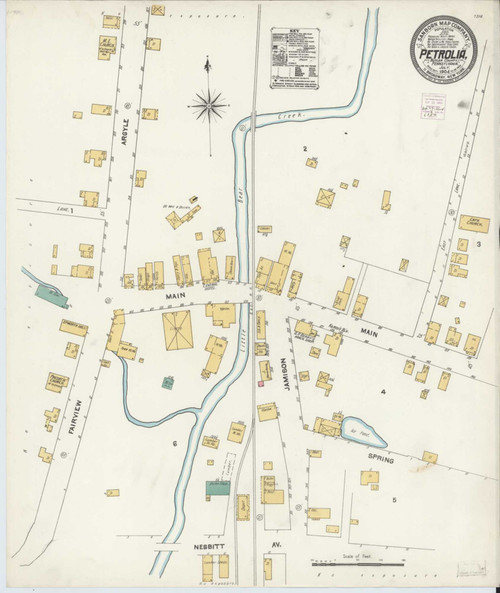 Petrola Pennsylvania 1904 - Fire Insurance Index - Old Map Reprint