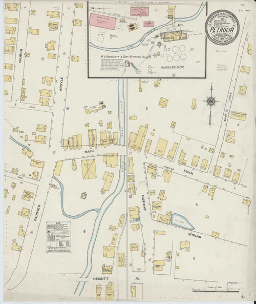 Petrola Pennsylvania 1910 - Fire Insurance Index - Old Map Reprint