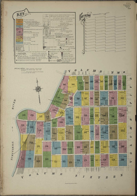 Philadelphia Pennsylvania 1918 V6 - Fire Insurance Index - Old Map Reprint