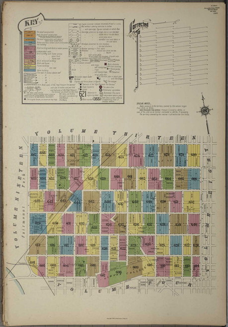 Philadelphia Pennsylvania 1918 V7 - Fire Insurance Index - Old Map Reprint