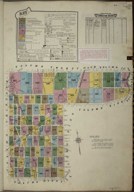 Philadelphia Pennsylvania 1951 V12 - Fire Insurance Index - Old Map Reprint