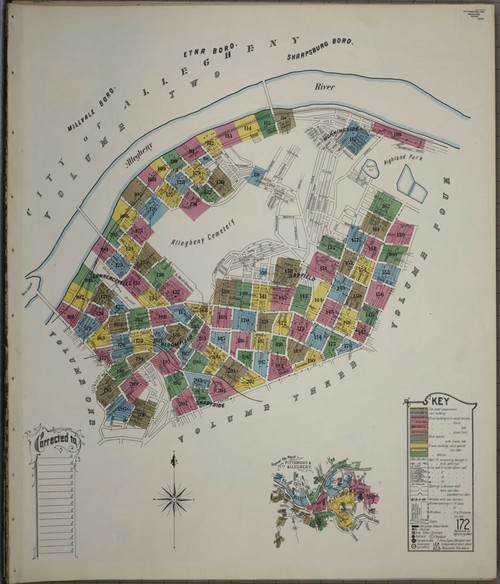 Pittsburgh Pennsylvania 1905 V2 - Fire Insurance Index - Old Map Reprint