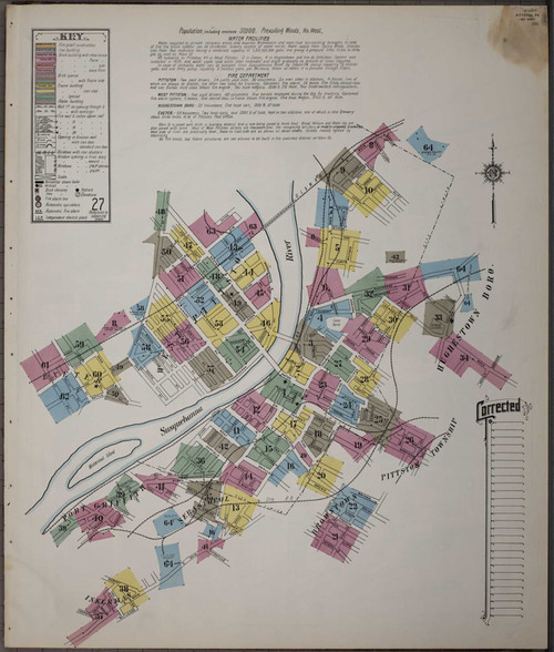 Pittston Pennsylvania 1910 - Fire Insurance Index - Old Map Reprint