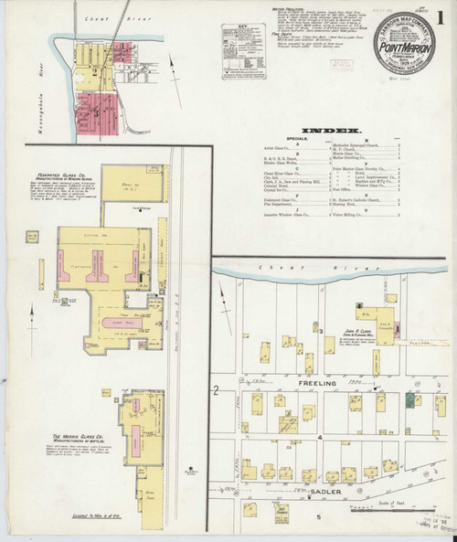 Point Marion Pennsylvania 1909 - Fire Insurance Index - Old Map Reprint