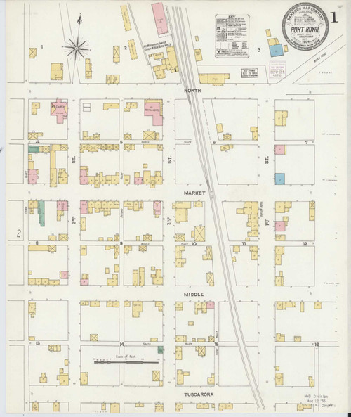 Port Royal Pennsylvania 1904 - Fire Insurance Index - Old Map Reprint