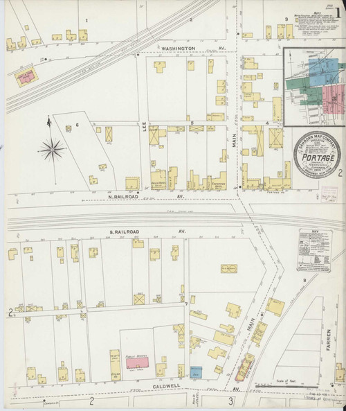 Portage Pennsylvania 1906 - Fire Insurance Index - Old Map Reprint