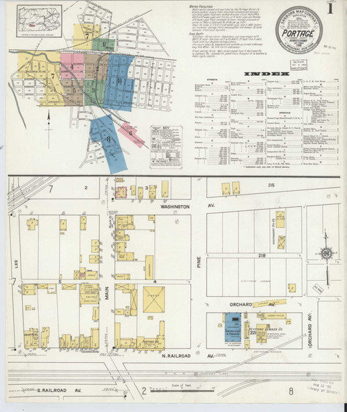 Portage Pennsylvania 1916 - Fire Insurance Index - Old Map Reprint