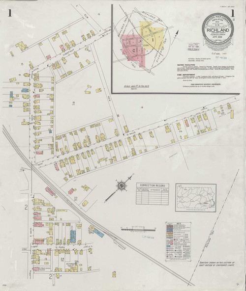 Richland Pennsylvania 1939 - Fire Insurance Index - Old Map Reprint