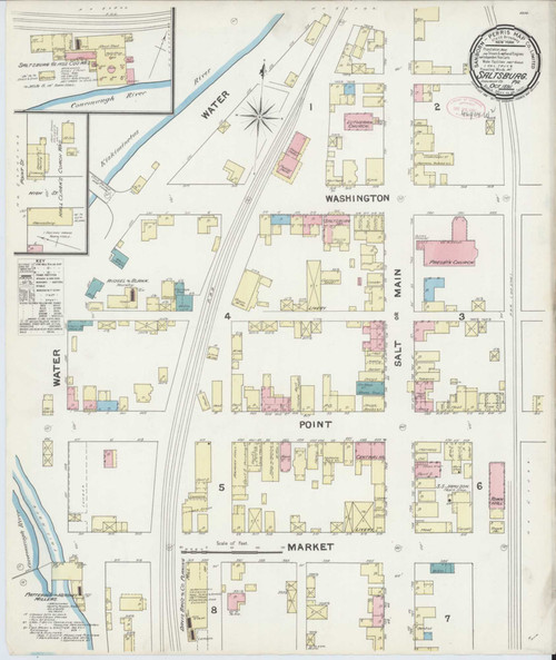Saltsburg Pennsylvania 1891 - Fire Insurance Index - Old Map Reprint