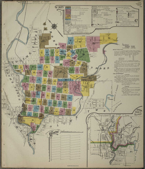 Scranton Pennsylvania 1919 V1 - Fire Insurance Index - Old Map Reprint