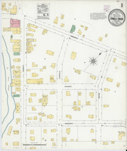 Shingle House Pennsylvania 1904 - Fire Insurance Index - Old Map Reprint
