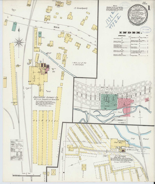 Smethport Pennsylvania 1898 - Fire Insurance Index - Old Map Reprint