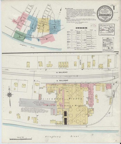 Springdale Pennsylvania 1914 - Fire Insurance Index - Old Map Reprint