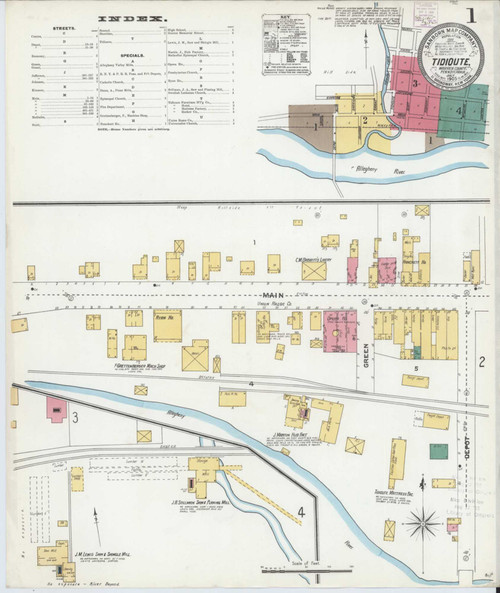 Tidioute Pennsylvania 1905 - Fire Insurance Index - Old Map Reprint