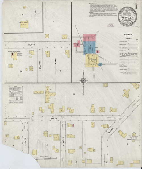 Ulysses Pennsylvania 1911 - Fire Insurance Index - Old Map Reprint