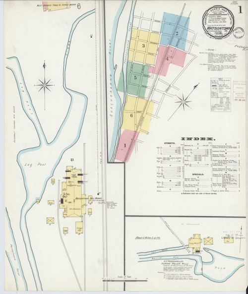 Watsontown Pennsylvania 1896 - Fire Insurance Index - Old Map Reprint