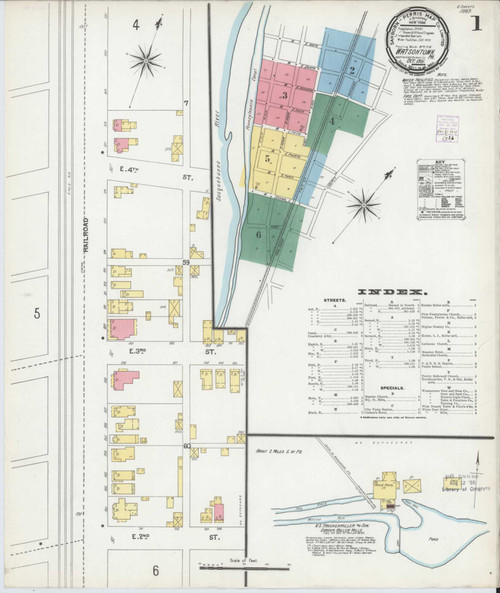 Watsontown Pennsylvania 1901 - Fire Insurance Index - Old Map Reprint