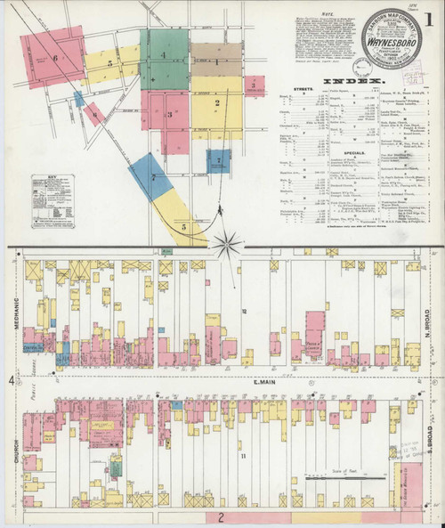 Waynesboro Pennsylvania 1902 - Fire Insurance Index - Old Map Reprint