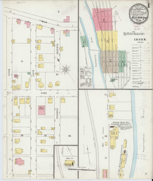 West Newton Pennsylvania 1895 - Fire Insurance Index - Old Map Reprint