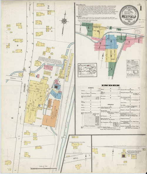 Westfield Pennsylvania 1915 - Fire Insurance Index - Old Map Reprint