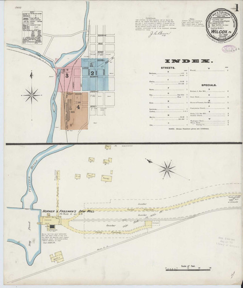 Wilcox Pennsylvania 1887 - Fire Insurance Index - Old Map Reprint