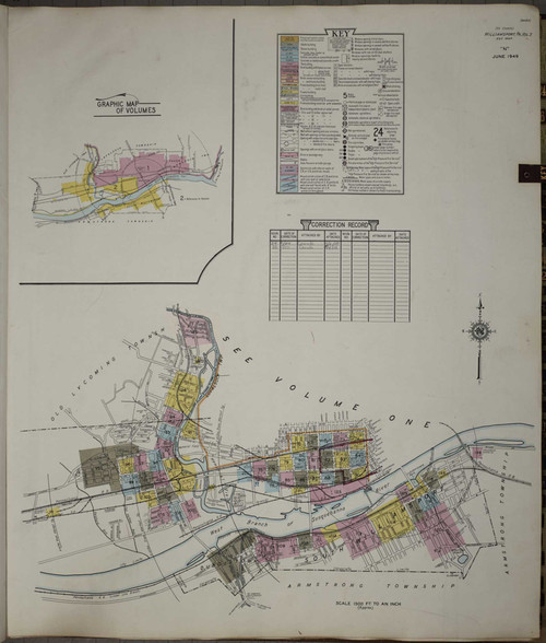 Williamsport Pennsylvania 1950 V2 - Fire Insurance Index - Old Map Reprint