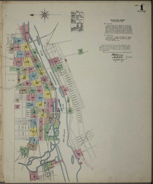Williamsport Pennsylvania 1891 - Fire Insurance Index - Old Map Reprint