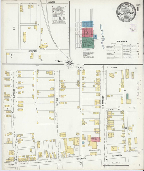 Williamstown Pennsylvania 1902 - Fire Insurance Index - Old Map Reprint