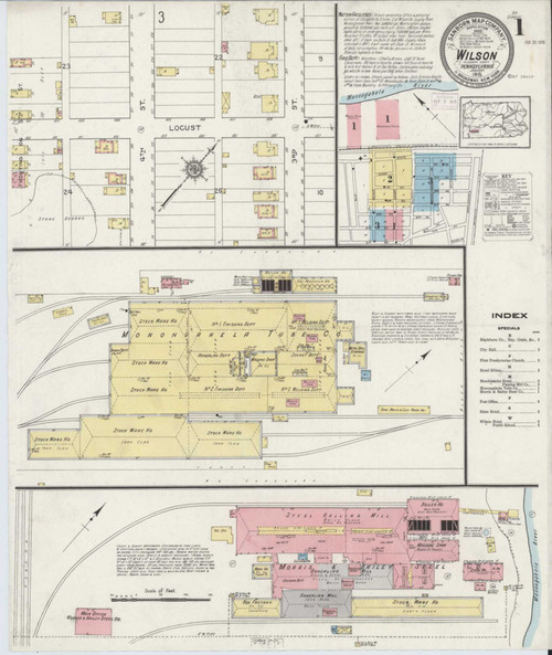 Wilson Pennsylvania 1915 - Fire Insurance Index - Old Map Reprint