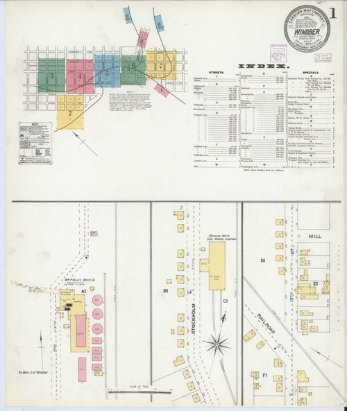 Windber Pennsylvania 1904 - Fire Insurance Index - Old Map Reprint