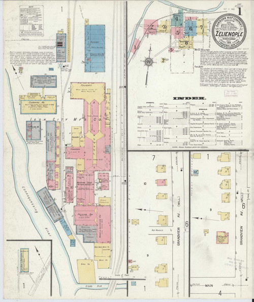 Zelienople Pennsylvania 1912 - Fire Insurance Index - Old Map Reprint