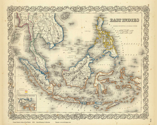 East Indies - 1856 Colton World Atlas