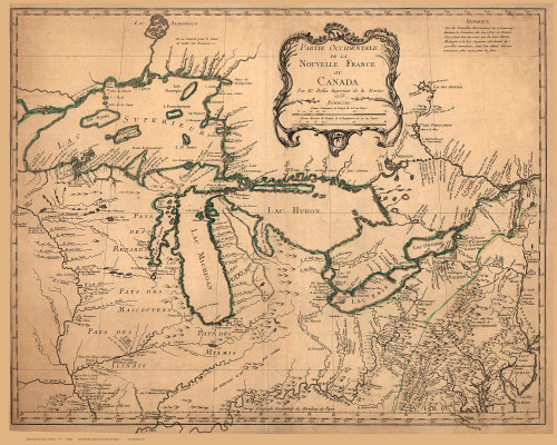 Great Lakes 1755 Bellin (French) Color - USA Regional 7