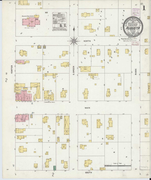 Augusta Illinois 1906 - Fire Insurance Index - Old Map Reprint