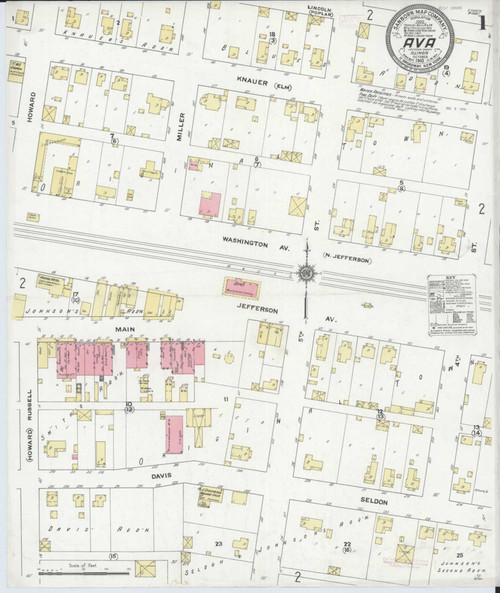 Ava Illinois 1910 - Fire Insurance Index - Old Map Reprint