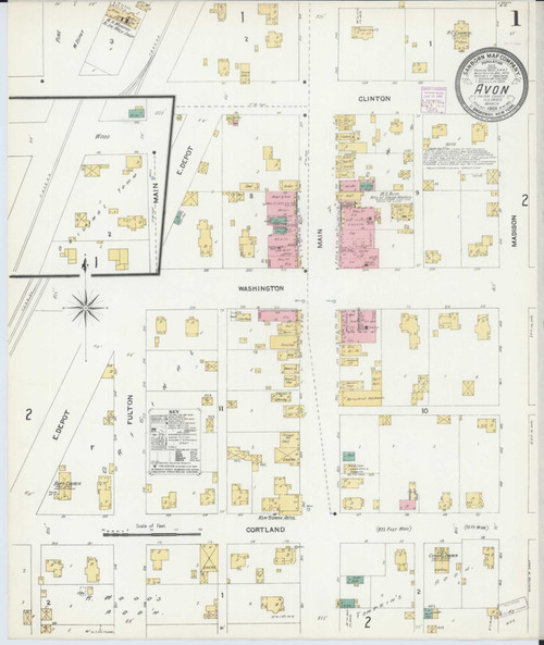 Avon Illinois 1906 - Fire Insurance Index - Old Map Reprint