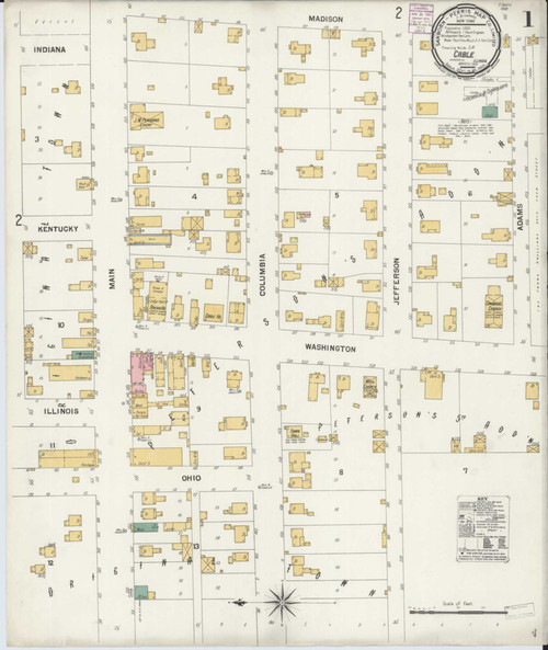 Cable Illinois 1901 - Fire Insurance Index - Old Map Reprint