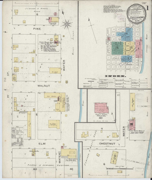 Chillicothe Illinois 1893 - Fire Insurance Index - Old Map Reprint