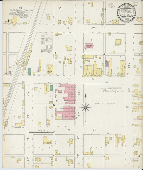 Chrisman Illinois 1893 - Fire Insurance Index - Old Map Reprint