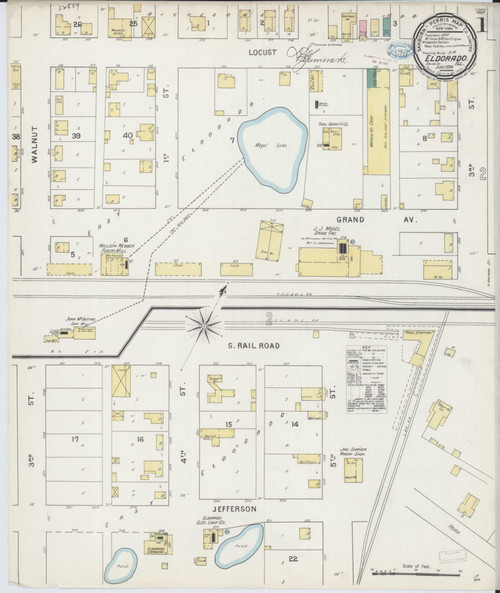 Eldorado Illinois 1894 - Fire Insurance Index - Old Map Reprint