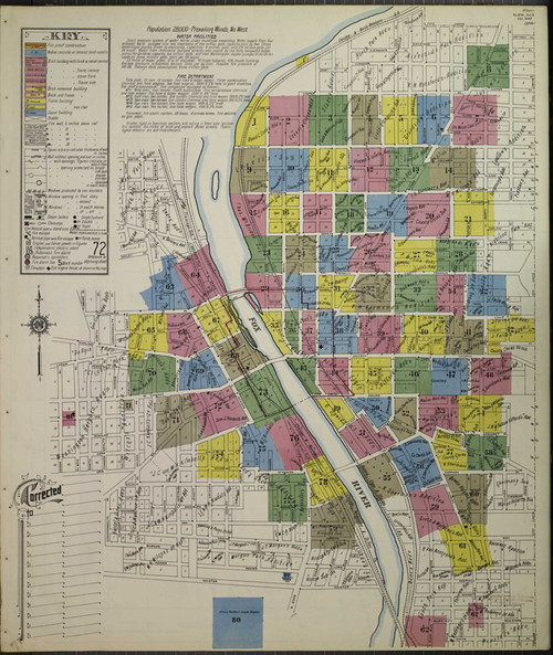 Elgin Illinois 1913 - Fire Insurance Index - Old Map Reprint