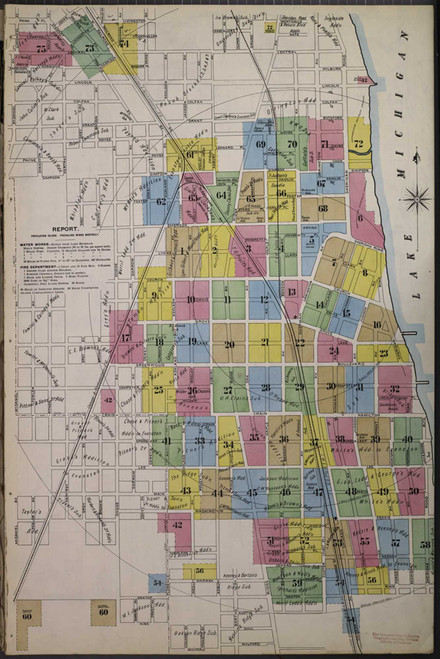 Evanston Illinois 1899 - Fire Insurance Index - Old Map Reprint