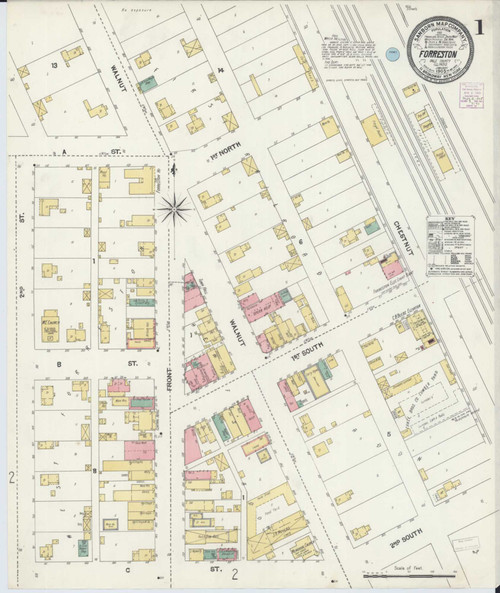 Forreston Illinois 1905 - Fire Insurance Index - Old Map Reprint