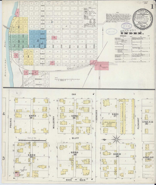 Fulton Illinois 1897 - Fire Insurance Index - Old Map Reprint